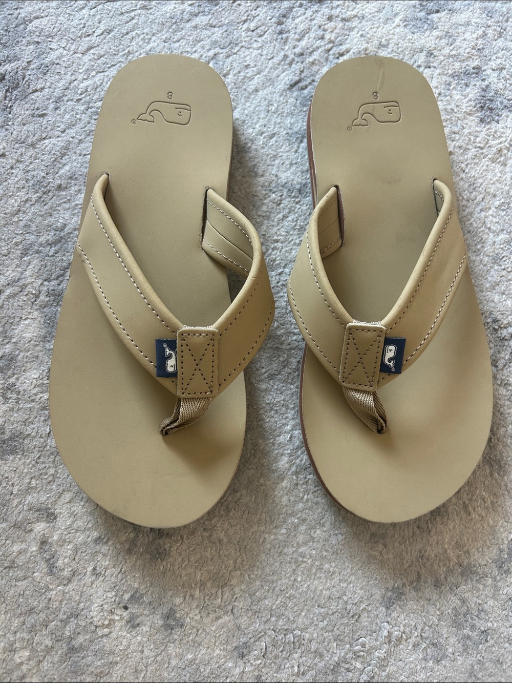 Vineyard Vines Men’s Beige/Tan Flip Flop Sandals